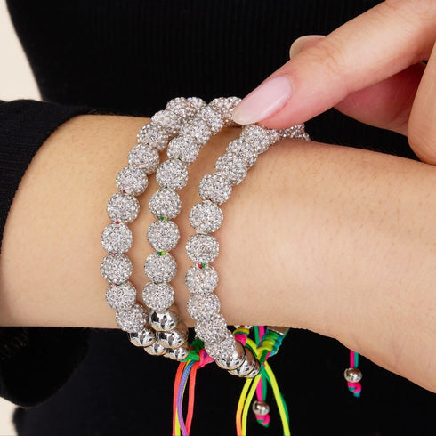 Cristal blanc d'hiver | Argent x Spectre | Bracelet Kikiballa